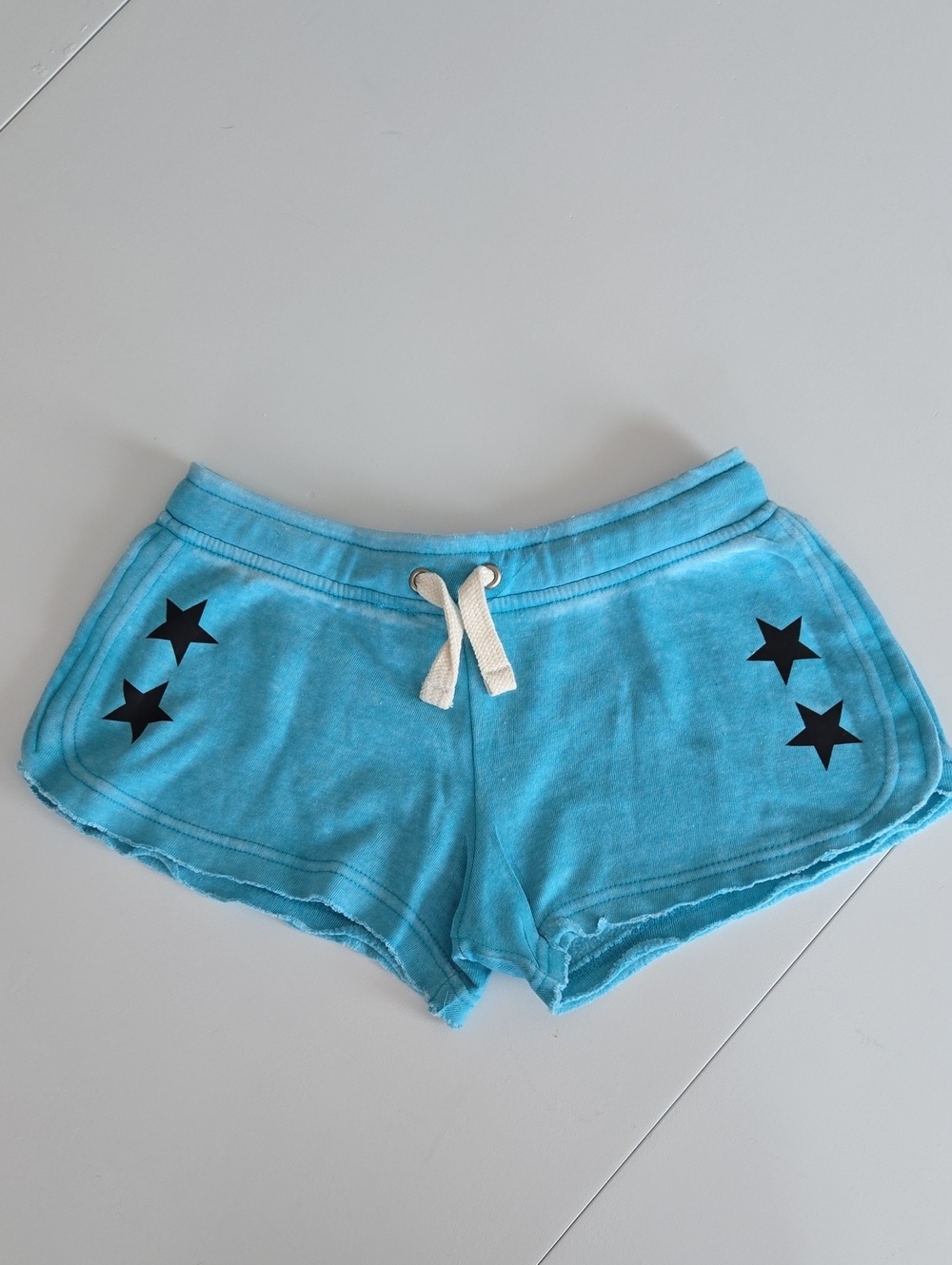 VINTAGE HAVANA Girls Blue Drawstring Lounge Shorts with Stars
